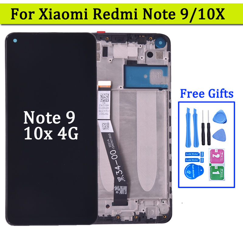 6.53" For Xiaomi Redmi Note 9 LCD Display M2003J15SC Touch Screen For Redmi 10X 4G LCD M2003J15SG Display M2003J15SS