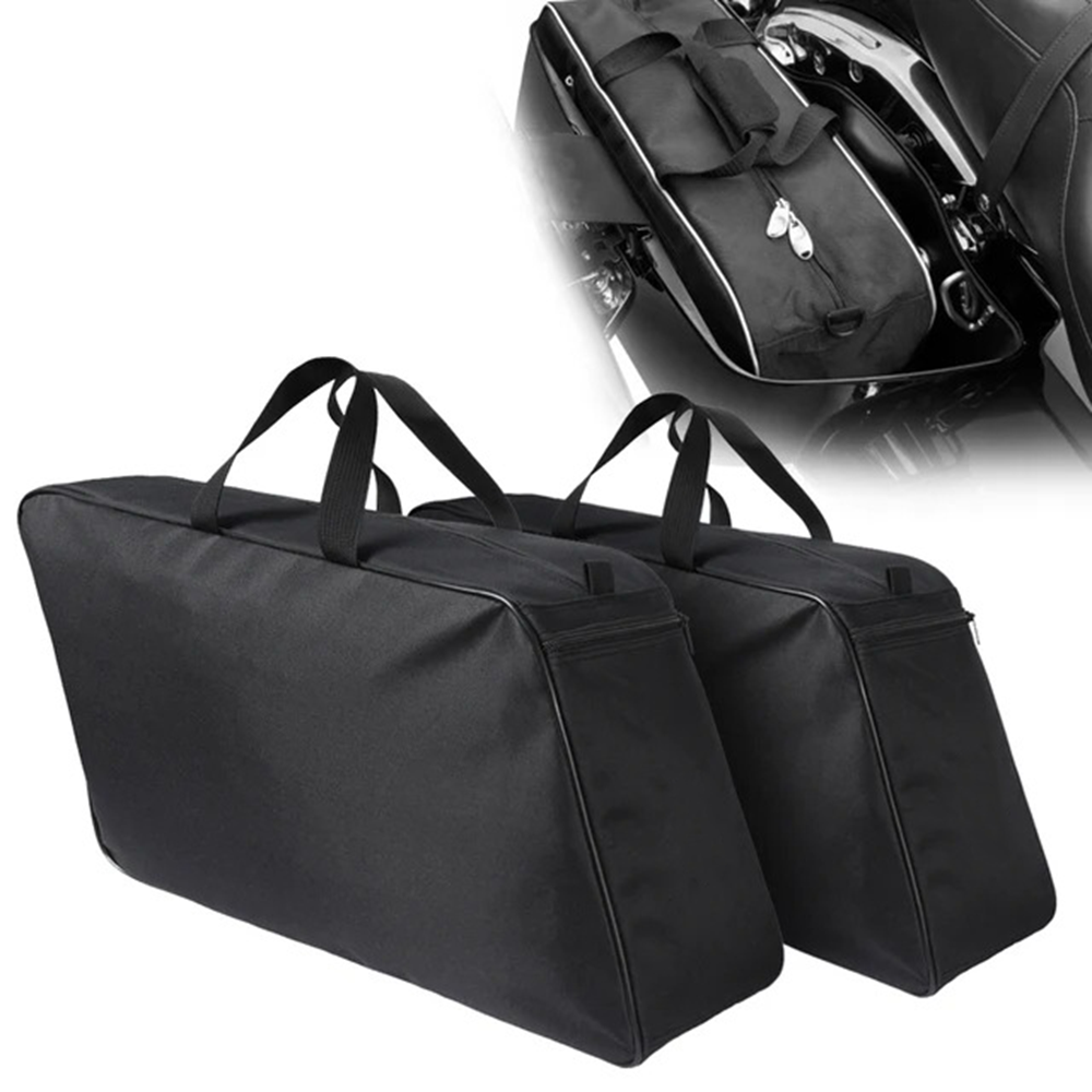 thumbnail image 2 of Universal Fit Black Saddlebag Liners For Harley Touring Models (1993-2022) – 20L Capacity, Set Of 2 2 of 3