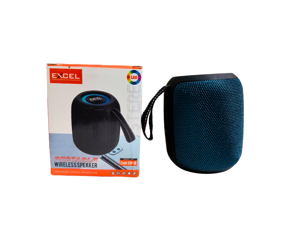 EXCEL ESP-10 High Quality Bluetooth Speaker 10W Multi-Media Bluetooth Party Speaker with RGB Lights, USB, SD Card, Handsfree Calling with TWS Function. 