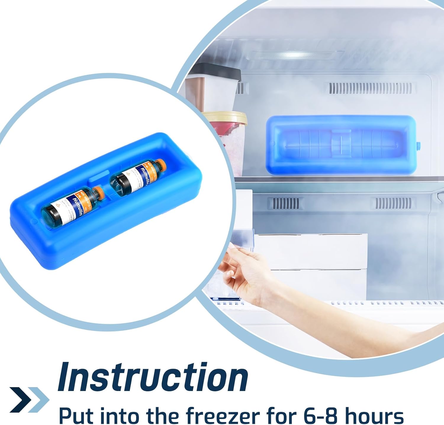 Insulin Vial Cooler Travel Case,Diabetes Carrying Insulated Bag for Supplies Keep Medicine Cool,Diabetic Small Bottle Protector Kit for Storage,Portable Mini Pack with Protective Ice Brick. 