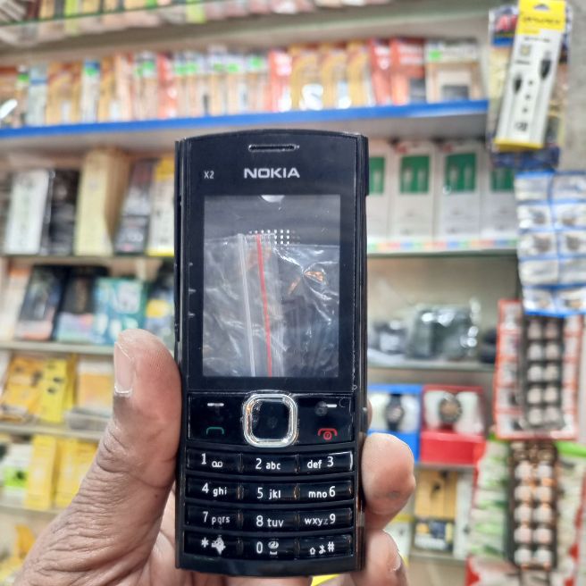 For Nokia X2-02 With Volume Button Super Quality   Front & Back Side Cashing / Casing with Keypad. 