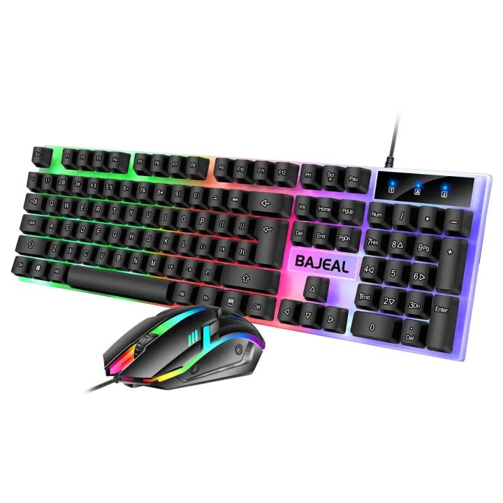 BAJEAL T350 COMBO GAMING LIGHTING KEYBOARD MOUSE SET. 
