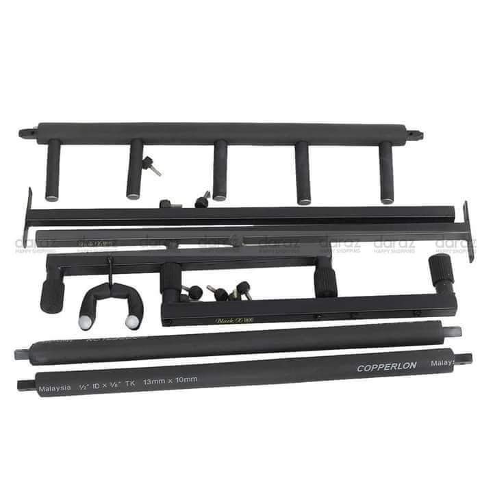 Multiple guitar stand rack with attachable ukulele hanger(4 capacity). 