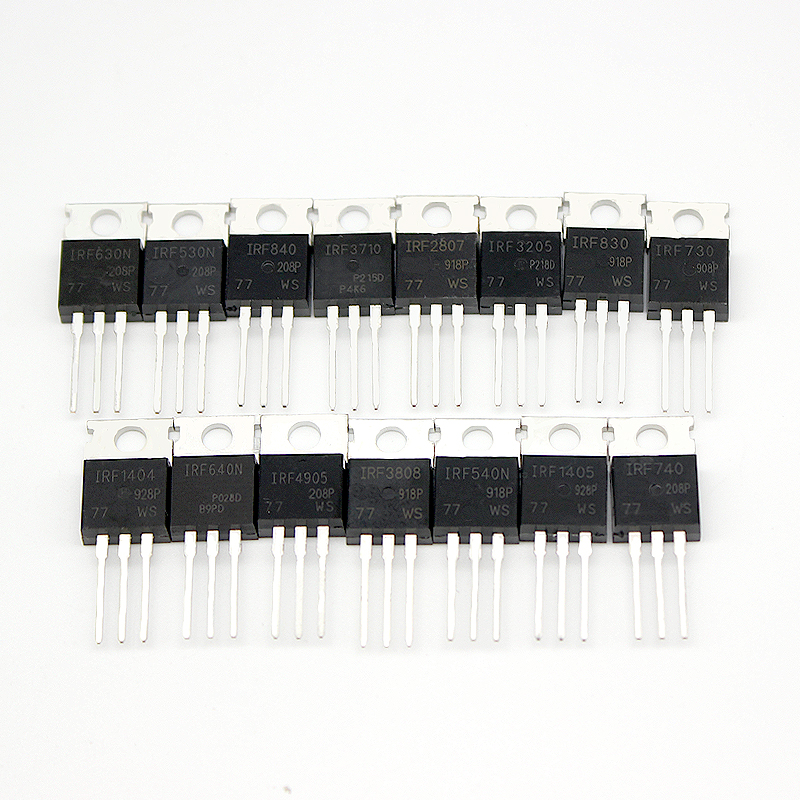 5PCS IR Mosfet Transistor IRFZ44N IRF3205 IRF540 IRF740 IRF840 IRF4905 IRF9540 IRFB4110 IRF1404 N-CH Power MOSFET TO-220 package