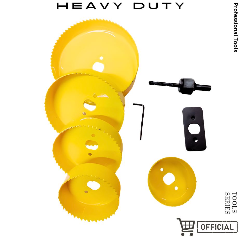 8Pcs Wood Hole Saw Set for Wood and Drywall and Plastic Cutting Woodworking Tools with Plastic box. 