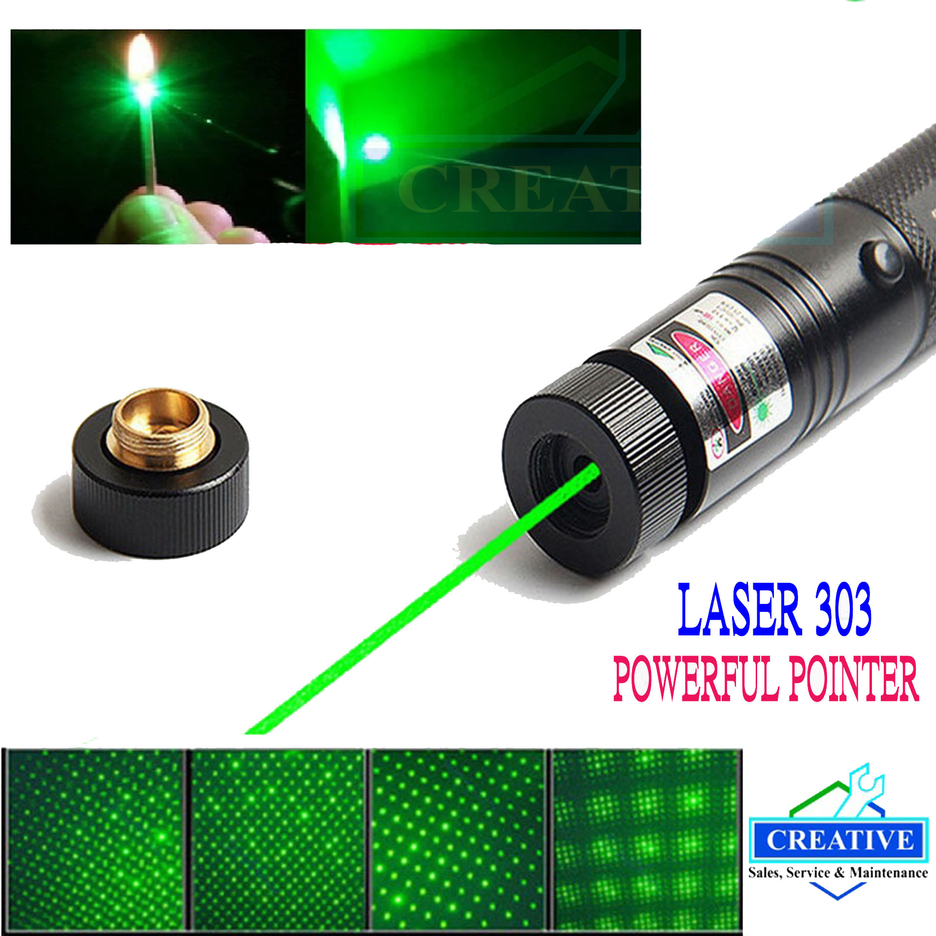 Green Laser Pointer – Rechargeable, Adjustable Focus, Professional Laser Light