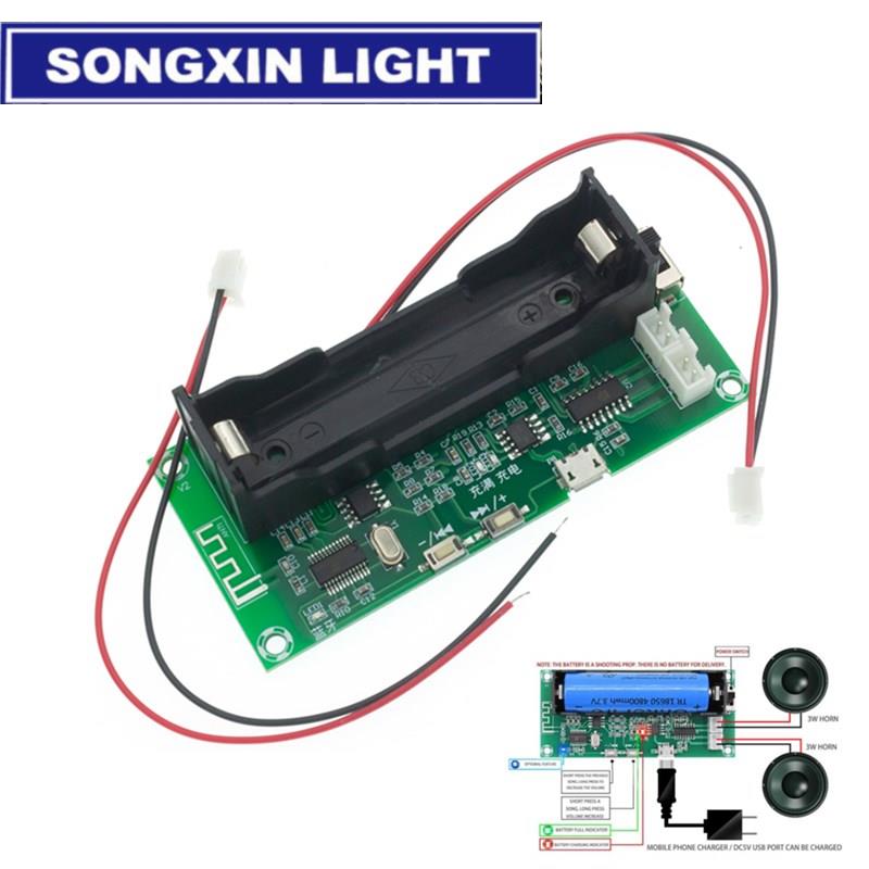 XH-A153 Lithium Battery Bluetooth 5.0 Dual-channel 2 Ch Channel Stereo Low Power Amplifier Board 3W+3W DC 5V PAM8403 Chip