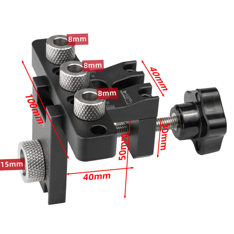 Precision Jig Dowel Cam Jig 3 In 1 Dowelling Jig Master Kit Wood Hole Drilling Guide Woodworking Position for DIY Wood Working. 