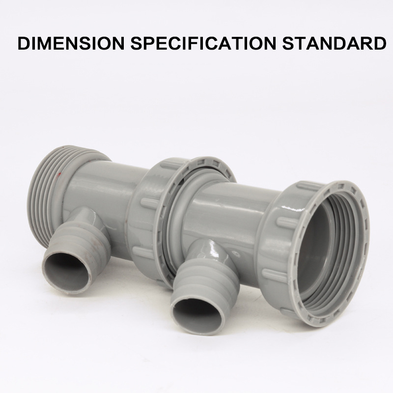 Kitchen Sink Drain Pipe Adapter Y Shaped Basin Sewer Branch Connector Female To Male Thread Connector Fitting Accessory. 