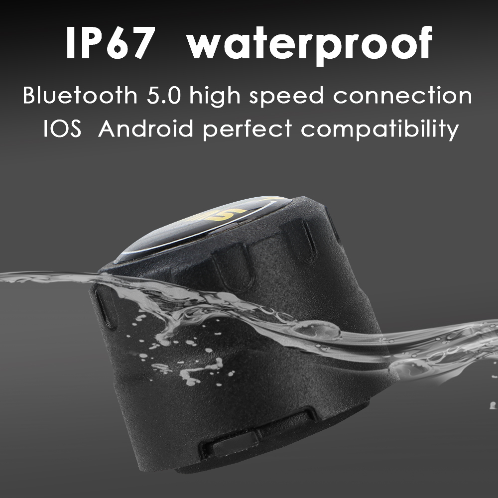 LEEPEE Bluetooth 4.0 5.0 Alarm Tire Pressure Sensors Android iOS BLE Tester Car TPMS Universal Tyre Pressure Monitoring System. 