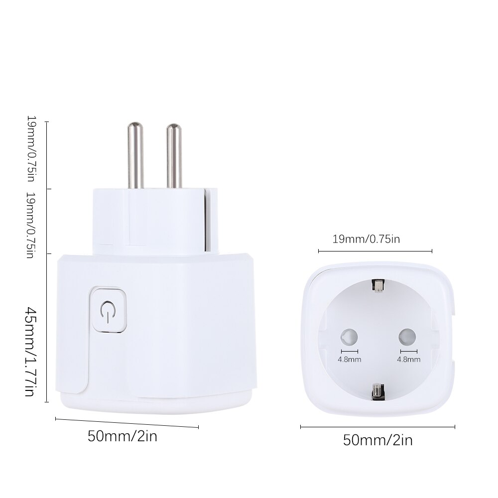16A EU Smart Wifi Plug Energy Power Meter Monitor Smart Home Wireless Socket For Outlet Works Alexa Google Remote Control. 