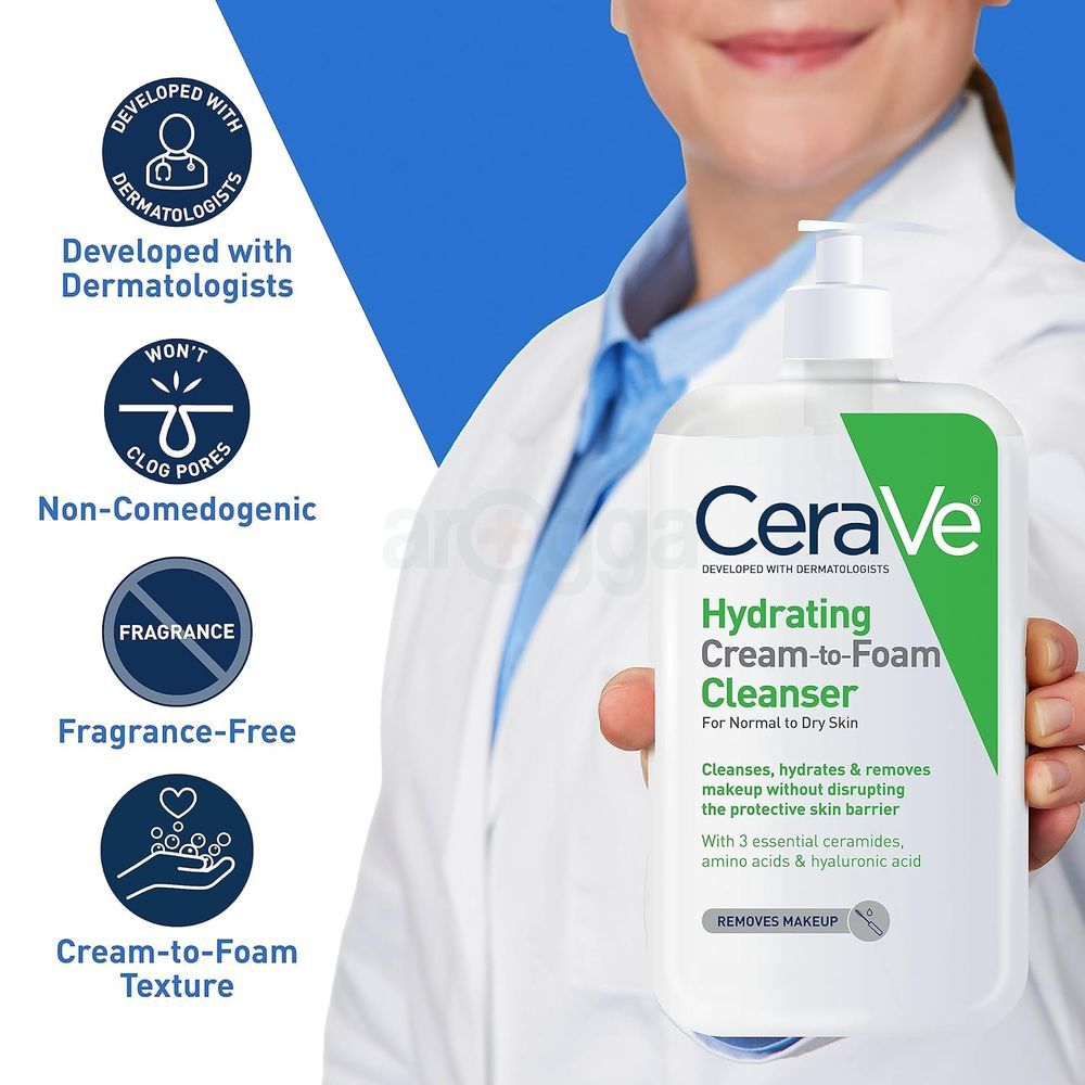 Cerave Hydrating Cream to Foam Cleanser for Normal to Dry Skin 87ml