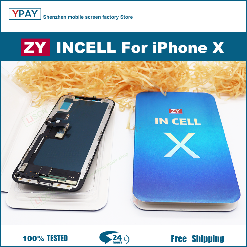 ZY Incell screen For iPhone X XS XR XsMax 11 12 13 LCD Display Touch Screen Digitizer Assembly Replacement Parts LCDs TRUE TONE. 