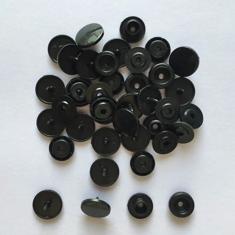 50 Sets Round Snaps Buttons For Bib T5 Plastic Press Button Fastener Snap For Clothes Accessories DIY Crafts 24Colors. 