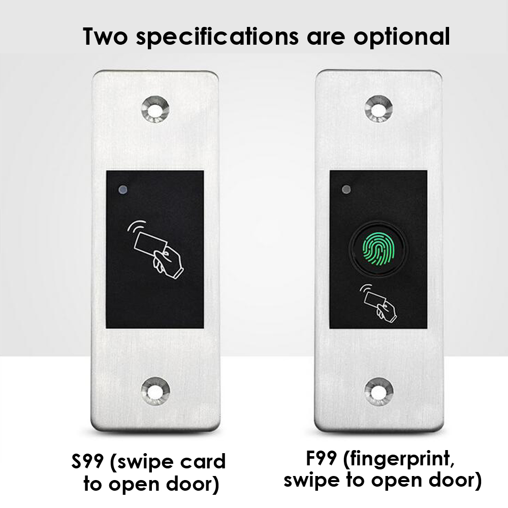 lP66 Waterproof Metal Embedded Access Control Machine RFID 125KHZ Induction Fingerprint Access Control All-in Machine. 