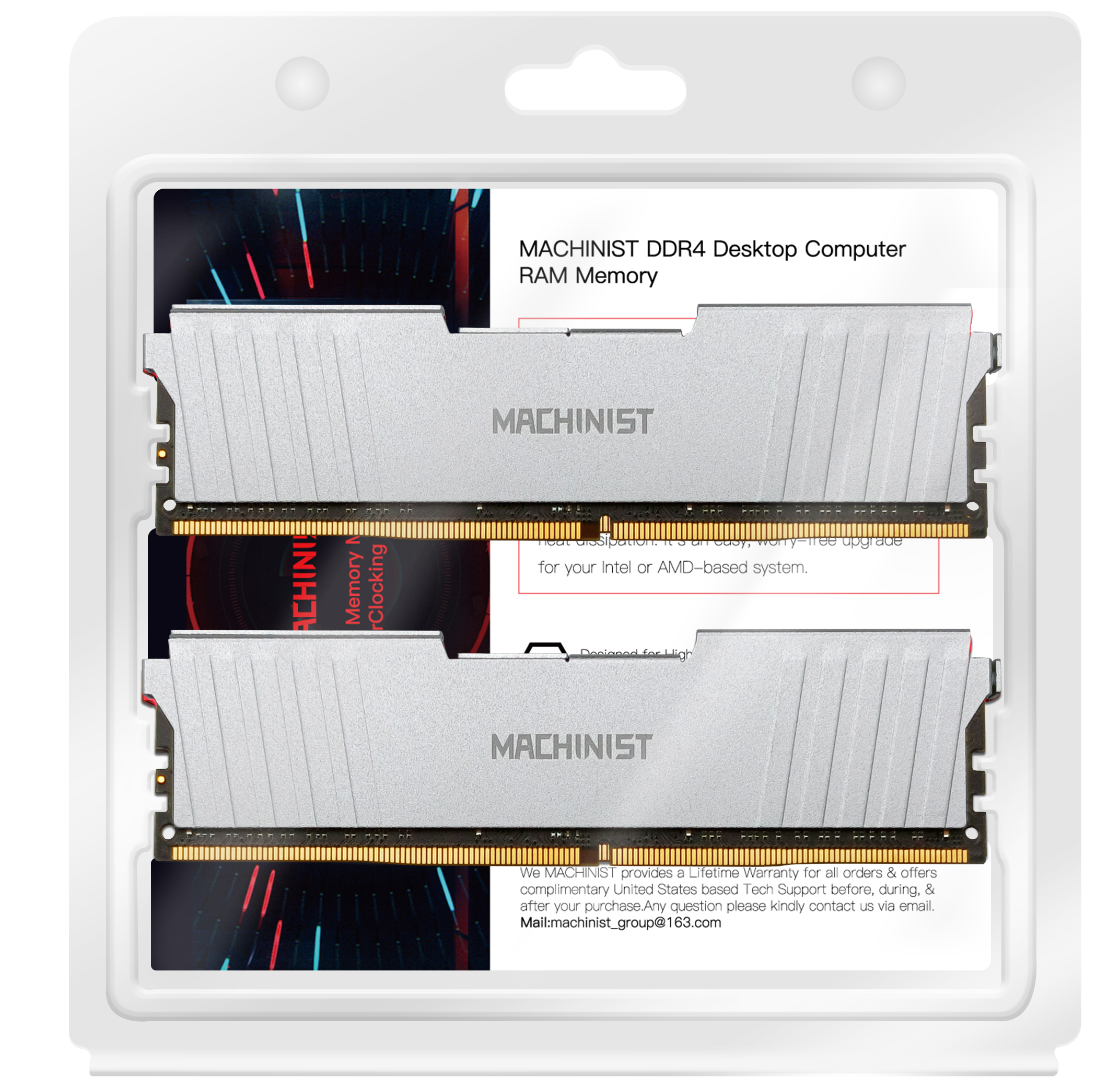 MACHINIST DDR4 RAM 8GB 16GB 2133HMz 2666HMz 3200mhz Desktop Memory with Heat Sink DDR4 RAM PC DIMM for all motherboards. 
