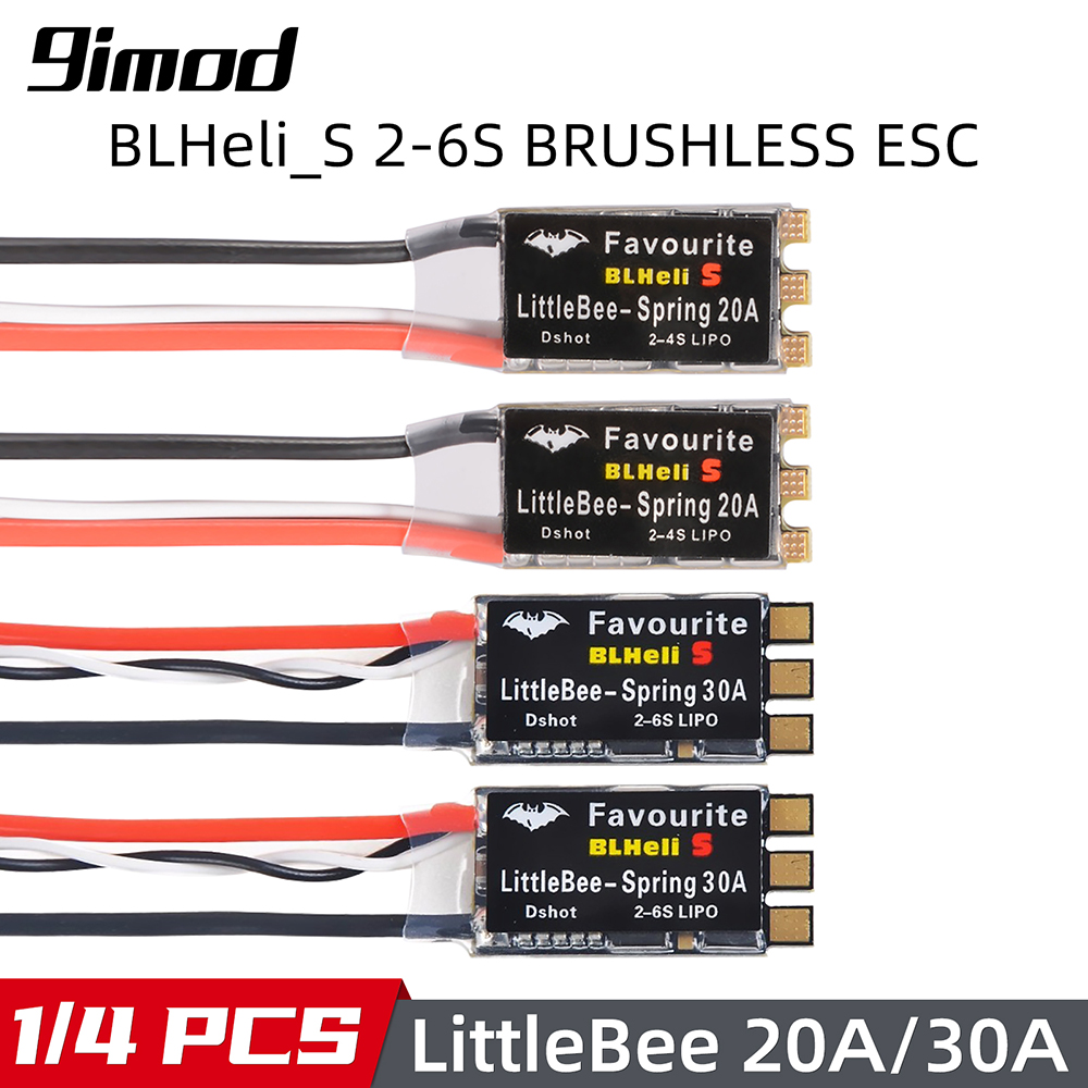 9IMOD Favourite FVT LittleBee 20A/30A ESC BLHeli_S OPTO 2-6S Brushless Speed Controller