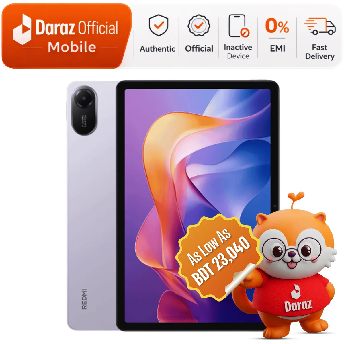 Xiaomi Redmi Pad 2 6GB/128GB (Wi-Fi) | 11" 2.5K Display | Official + Free T-Shirt