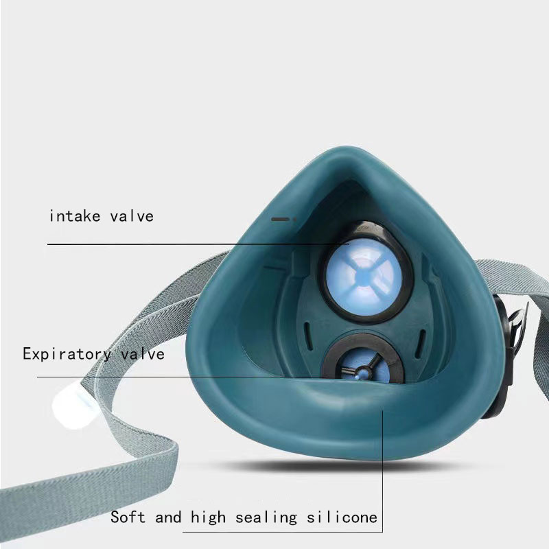 Silicone Dustproof Filter Mask Suitable For Spray Paint House Decoration Grinding Dust Respirator Self-Priming Filter Dust Mask. 
