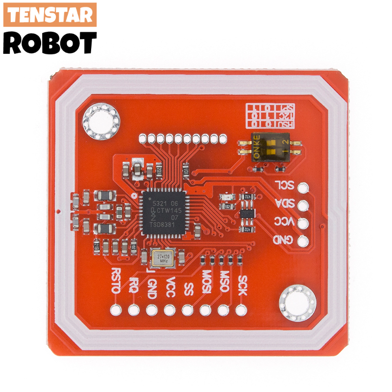 TENSTAR ROBOT PN532 NFC RFID Wireless Module V3 User Kits Reader Writer Mode IC S50 Card PCB Attenna I2C IIC SPI HSU. 