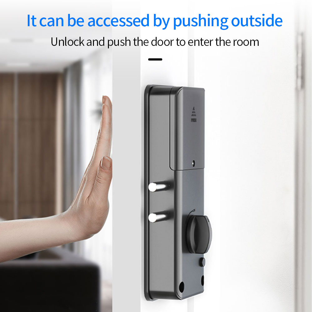 Smart Electric Motor Lock With Tuya App Keyless Entry Door Lock Concealed Invisible Installation IC Card Lock for Wooden Door. 