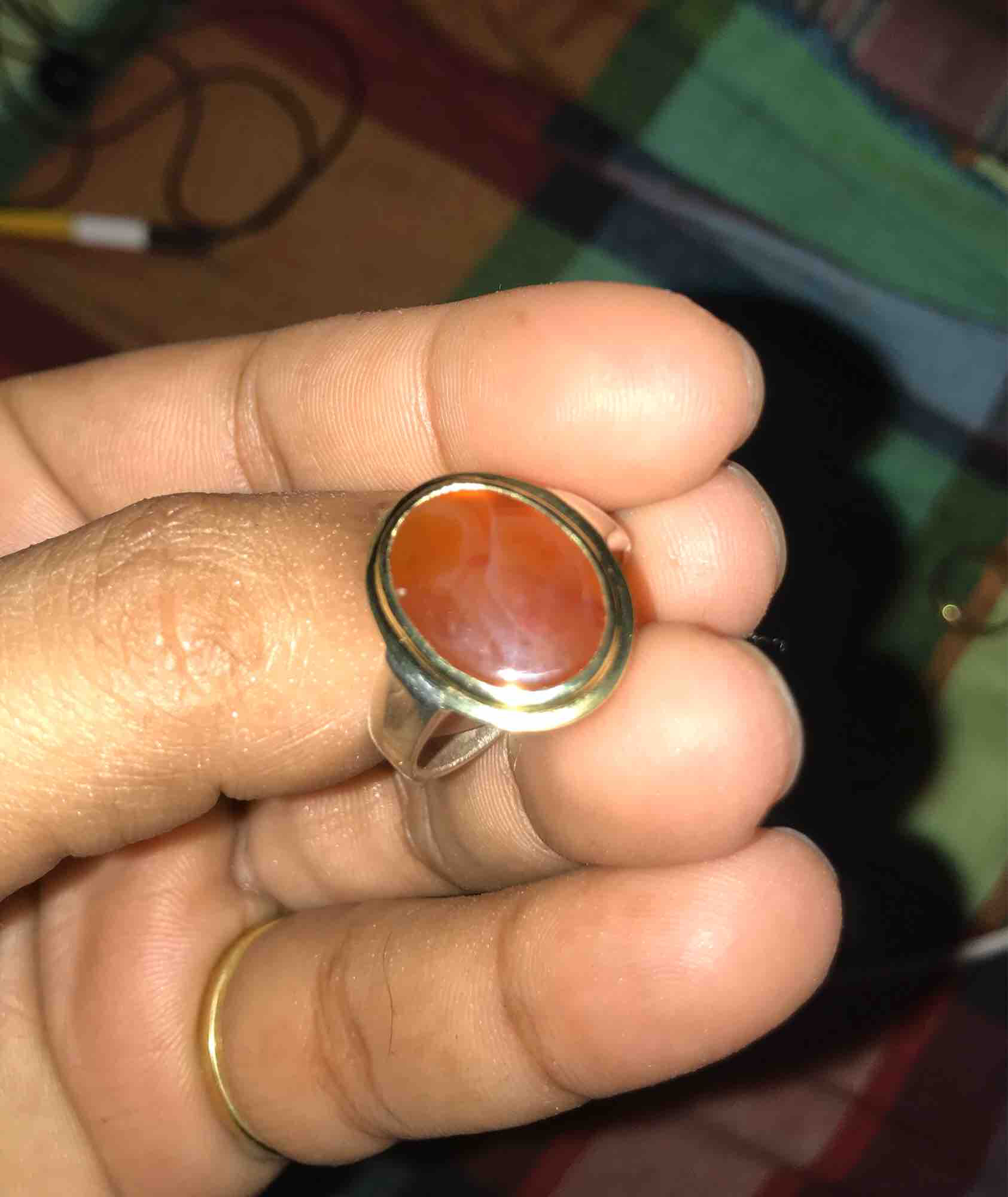 Natural Agate Stone Ring//Akik Stone//Ruff Usable. 
