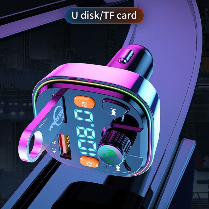 Car Charger MP3 Player U Disk Bluetooth Hands-free FM Transmitter Multifunctional Dual USB Port PD 18W QC 3.0 Fast Charging. 