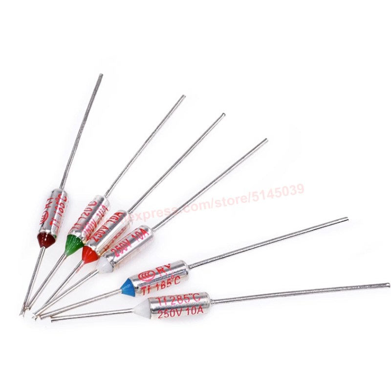 Thermal Fuse 250V 10A TF RY 60C 92C 98C 100C 110C 115C 121C 130C 135C 139C 142C 155C 157C 165C 172C 184C 192C 210C 216C 240C. 