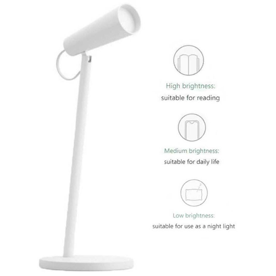 Xiaomi Mijia Rechargeable Desk Lamp Built-in 2000mAh lithium battery, standby time up to 40 hours. 