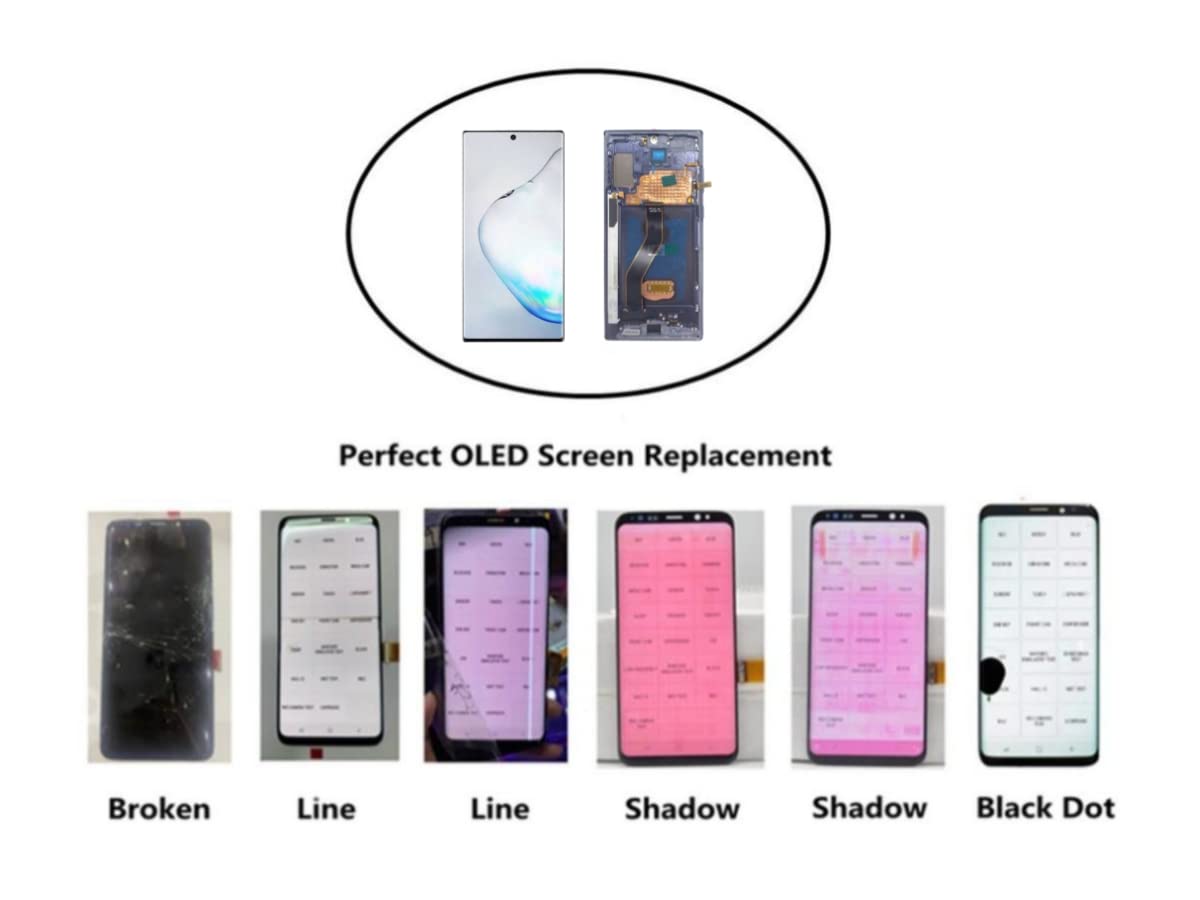 Super AMOLED Display for Samsung Note 10 Plus, 4G, 5G, Touch Screen Note10 + N975F, N976F, LCD Support S Pen, Fingerprint Work. 
