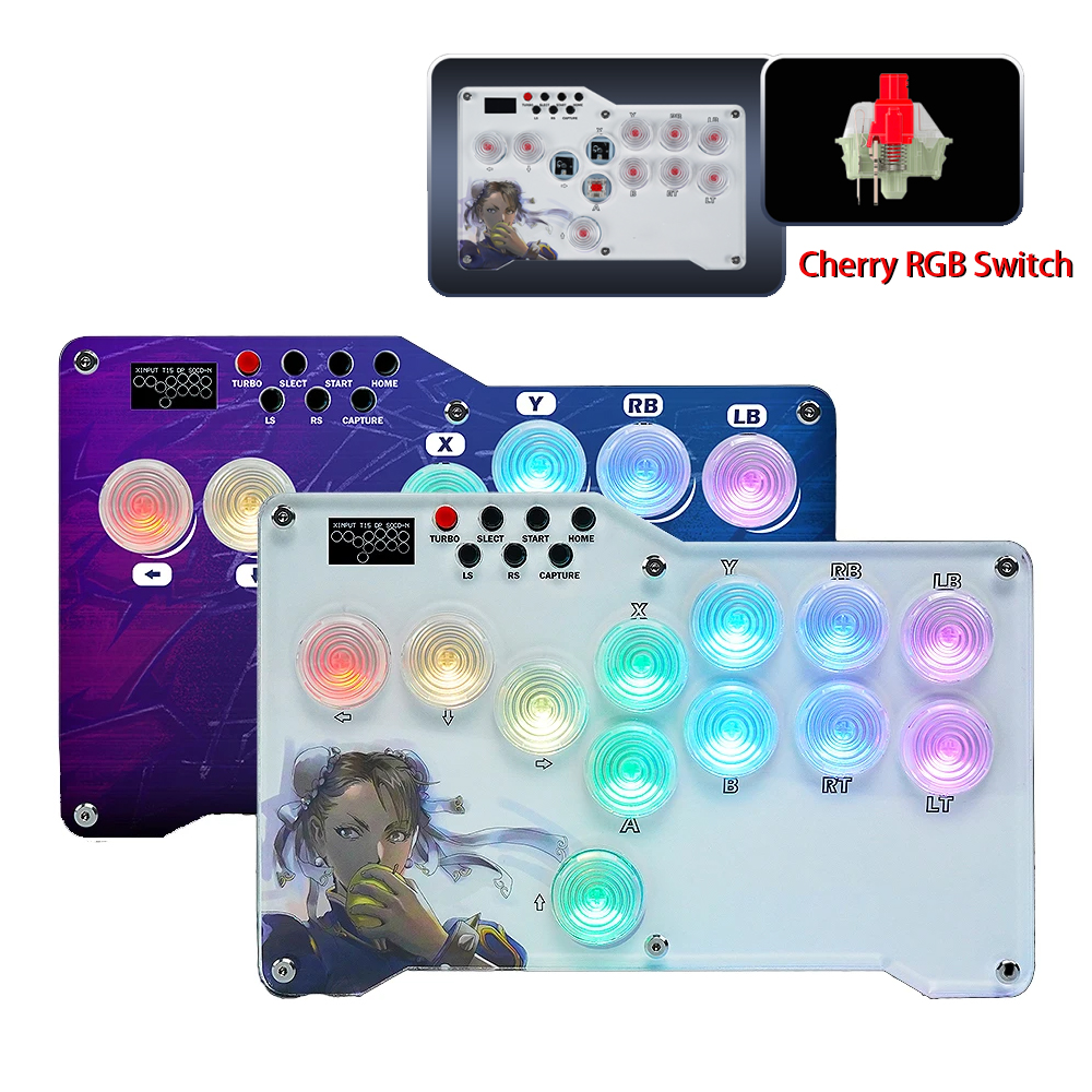 Flatbox Hitbox Arcade Joystick Fight Stick For PS4/PS3 With Turbo&Capture Function Street Fighter Game Controller For PC/NS