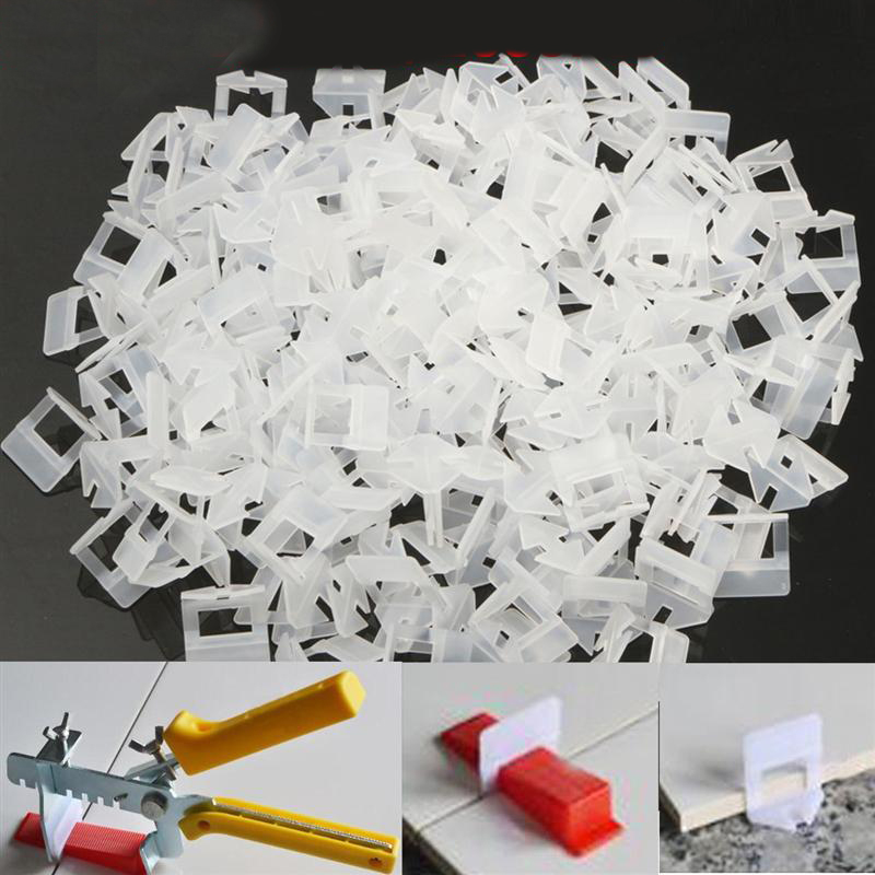 1mm 100PCS Tile Leveling System Clips PE Tiles Leveler Spacers Use For Ceramic Wall Tile Leveling System Construction Tools