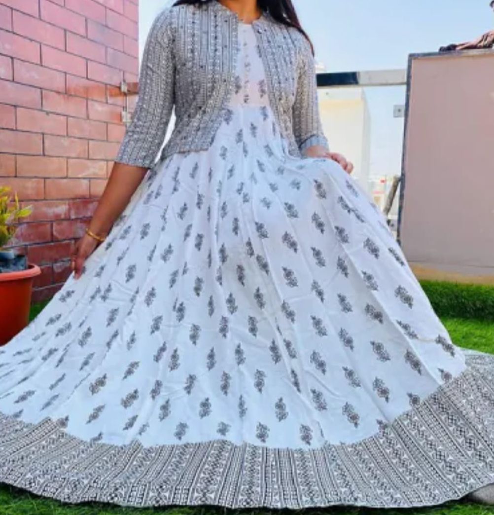 Koti Grawn Dress Long 48 Ger 100 Size 38-44 Elegant Traditional Wear with Unique Design and Premium Quality Fabric. 