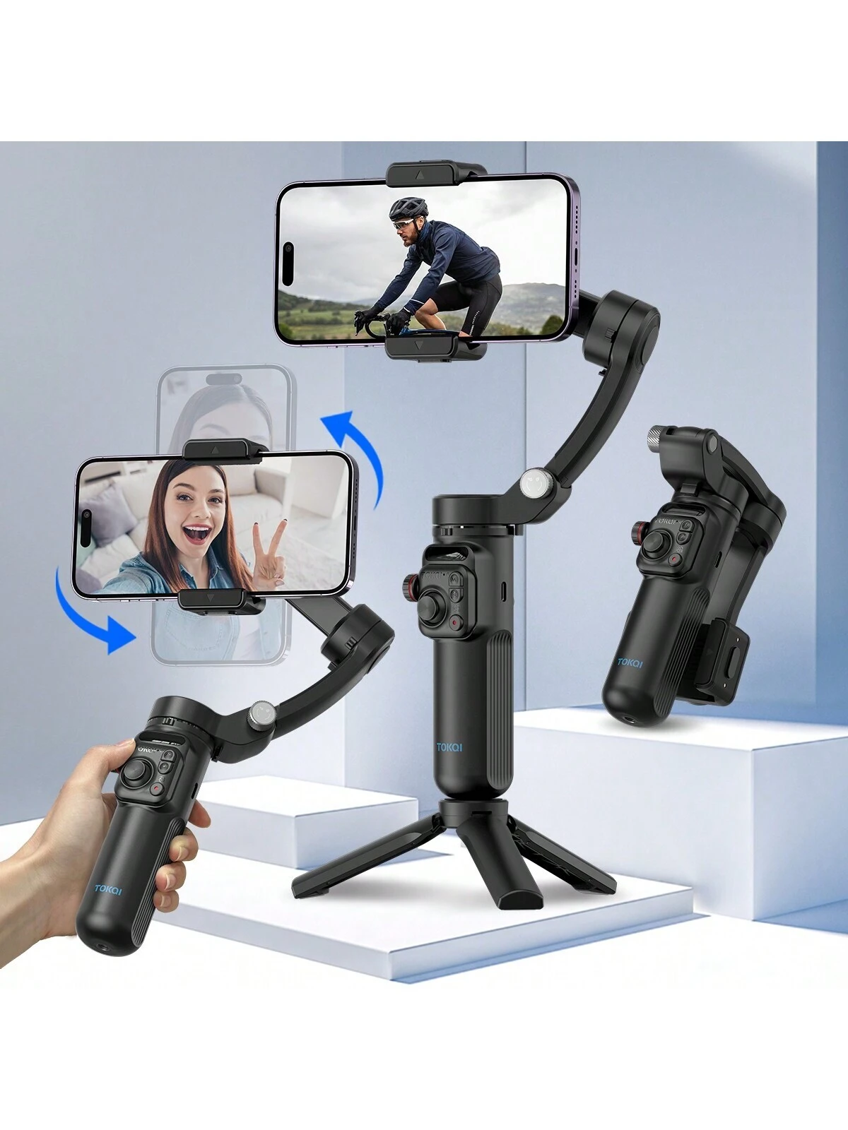 TOKQI M02 3-Axis Handheld Gimbal Stabilizer. 