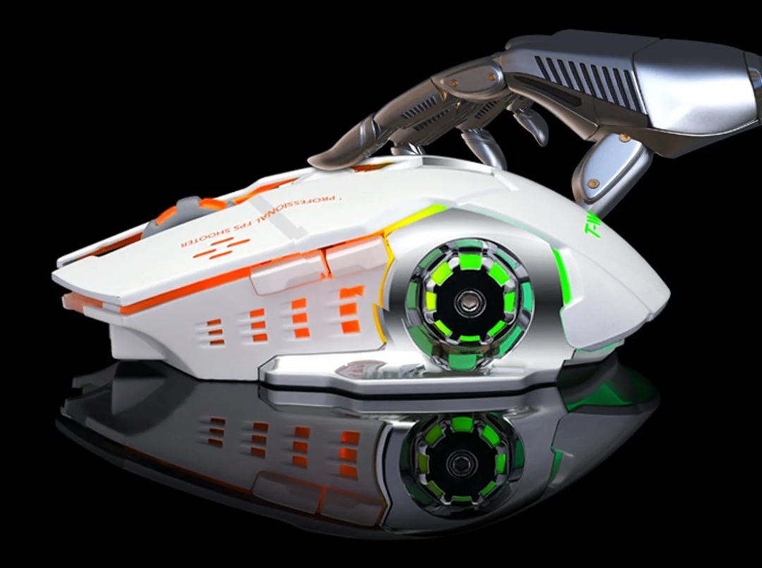 RECHARGABLE Wireless Gaming Professional Mouse RGB For IOS Android Mac & Computer Laptop. 
