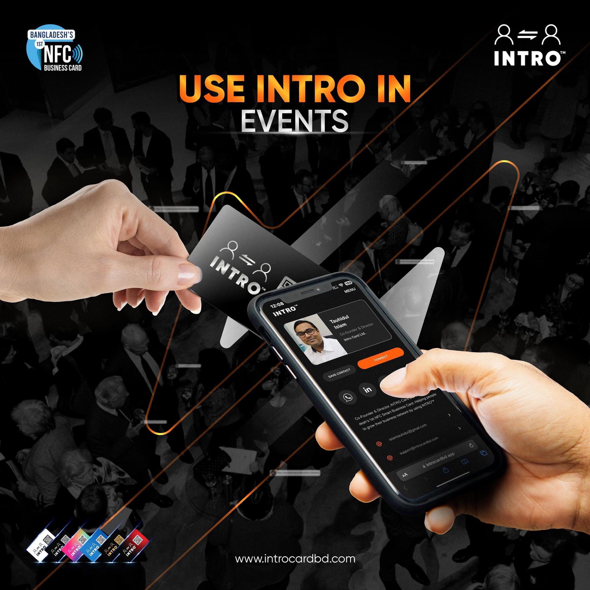 INTRO NFC CARD. DIGITAL VISITING CARD. INFINITY CARD.. 