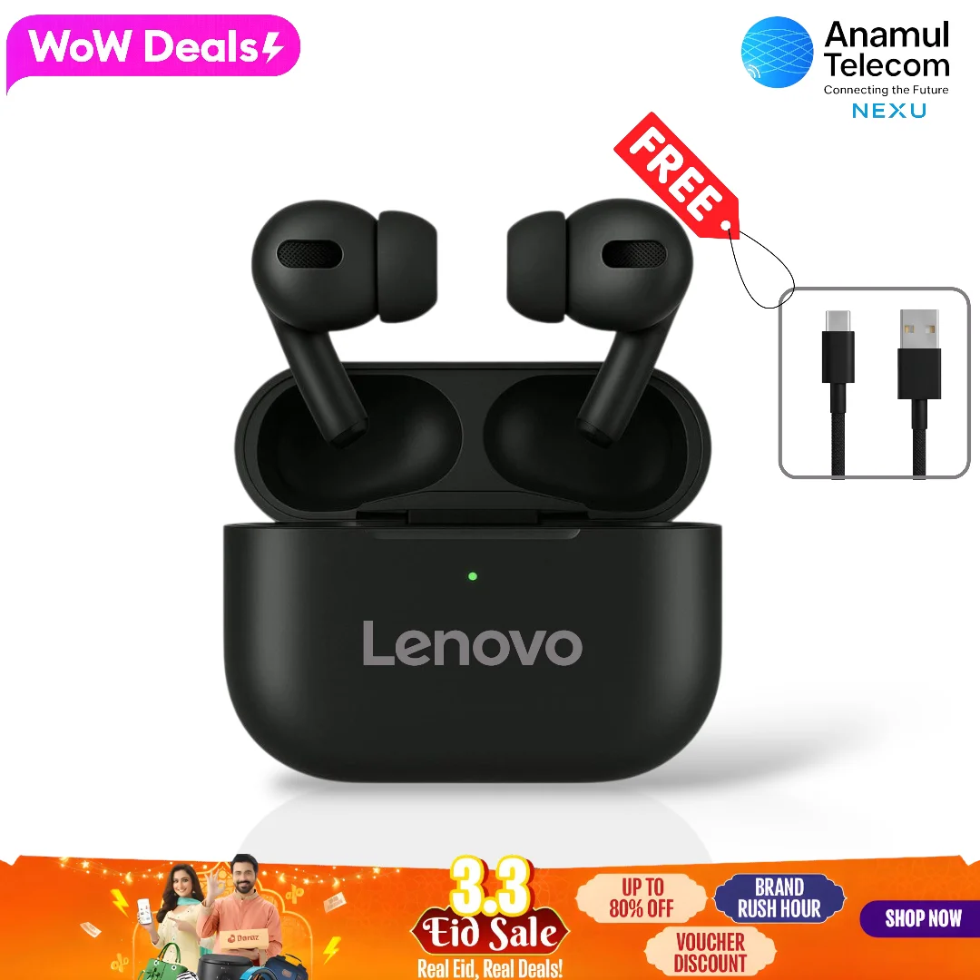 Lenovo Livepods Airpods_Pro True Wireless Bluetooth Earbuds with Volume Control and Touch Sensor - Multicolor