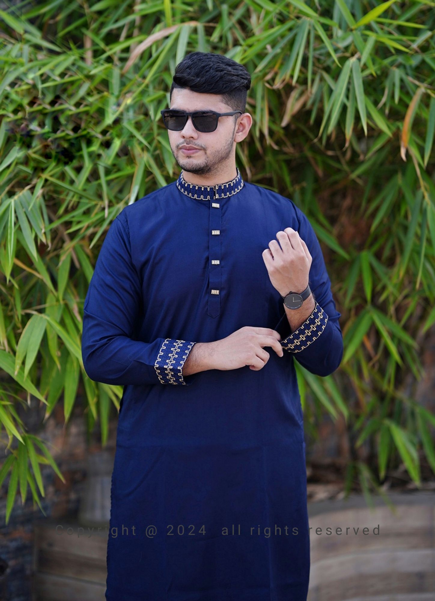 Nevy blue Panjabi with Ambodari. Soft Cotton, Panjabi for men Brand new design. Stylish and trendy Item. 