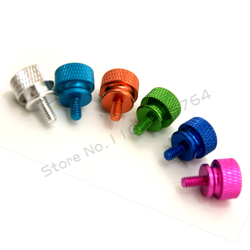 Computer Case Han-tighten Screw UNC 6#-32 External Nut Bolt MOD Assemble For PC Video Card PCI/PSU/Cabinet Side Panel CNC Anode. 
