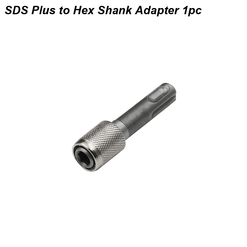 SDS Plus Convert To 1/4 Hex Shank Adapter Hexagonal Converter Electric Hammer Power Screwdriver Bit Holder Socket Impact Driver. 