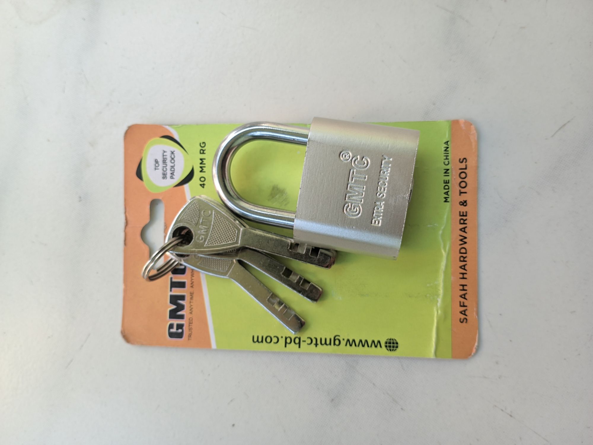 Gmtc top quality 40 mm 4 keys  pad lock door lock & anything. 