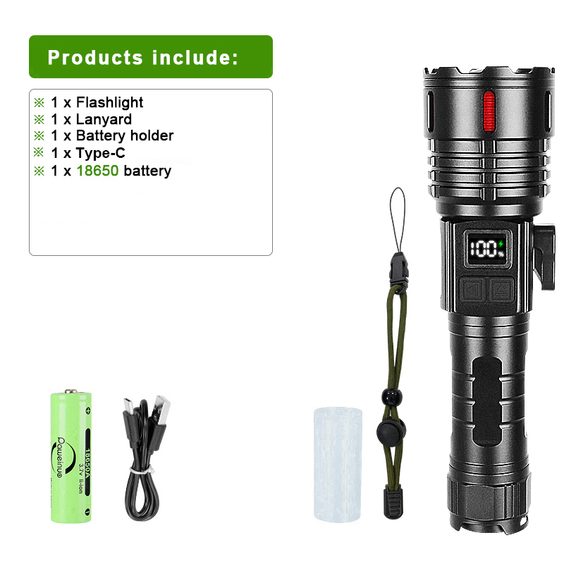 Multifunctional Powerful Tactical Flashlight White Laser LED Torch Rechargeable Lamp Magnet Cutting Rope Self Defense Lantern. 