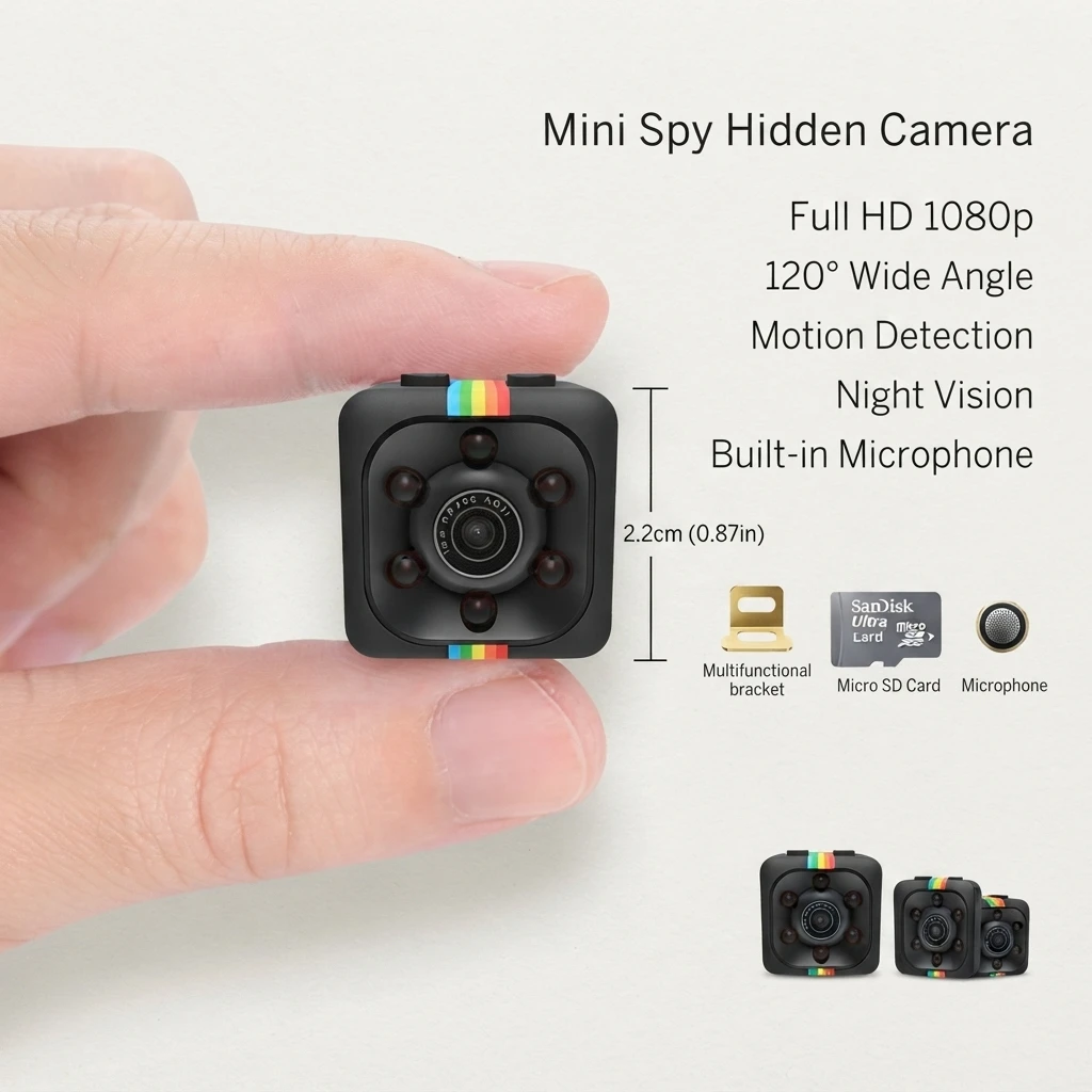 SQ11 Wireless Security Camera 1080P Wifi Home Monitoring Night Vision System for Everyday Use