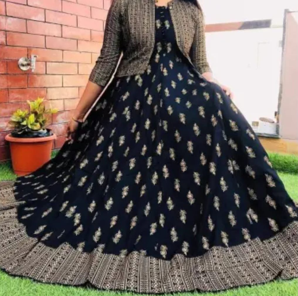 Koti Grawn Dress Long 48 Ger 100 Size 38-44 Elegant Traditional Wear with Unique Design and Premium Quality Fabric. 