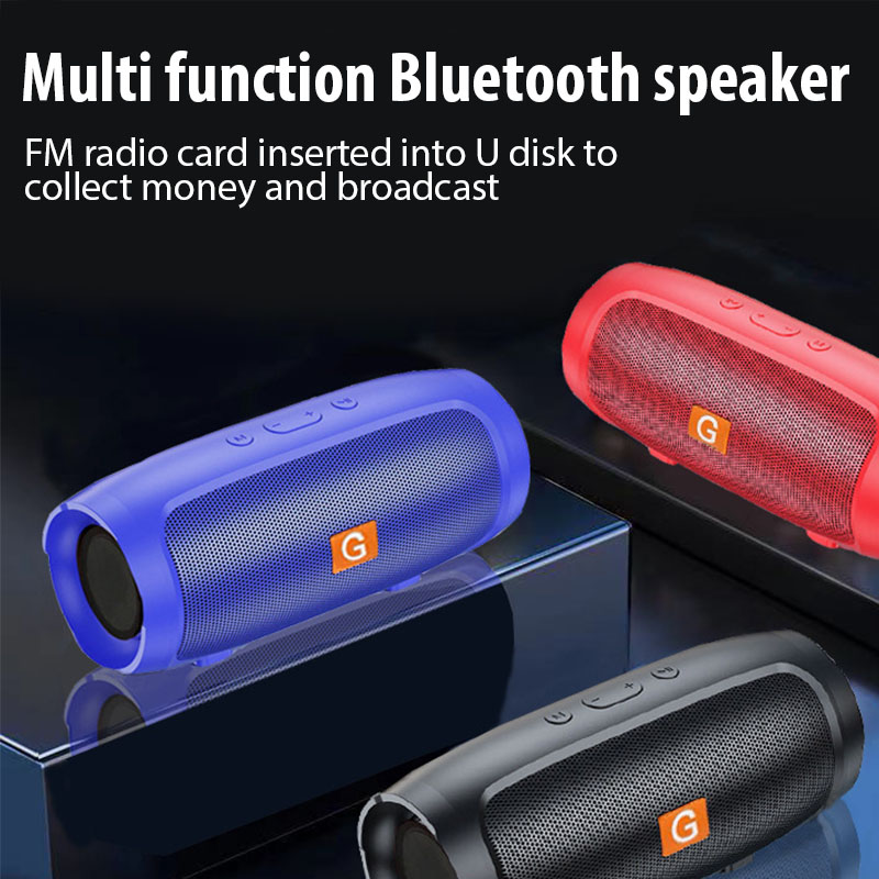 Portable Subwoofer Bluetooth Speakers Outdoor Stereo Surround Waterproof Loudspeaker Wireless Sound Box Support FM Radio TF Card. 
