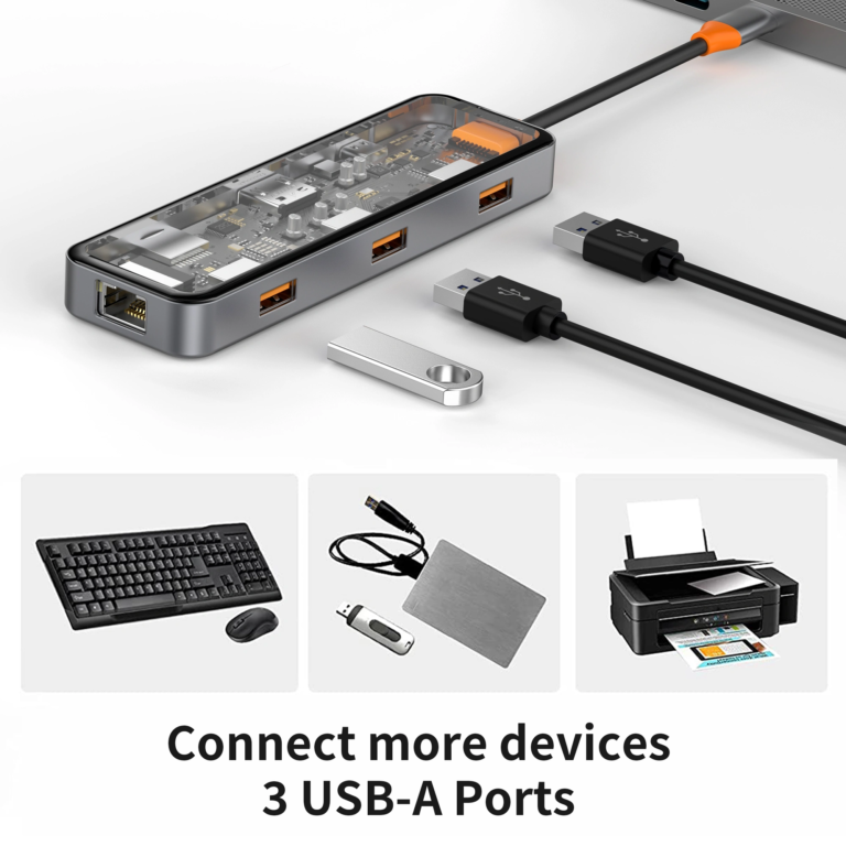 WiWU Cyber Multifunctional 8-in-1 Type C Hub Docking Station (CB008). 