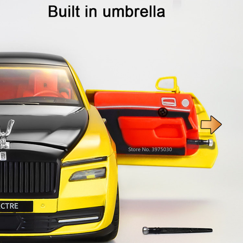 1/24 Alloy Diecast Car Model Rolls Royce Spectre Toy Simulation Limousine Pull Back Sound Light Advanced Decorative Toys for Boy. 