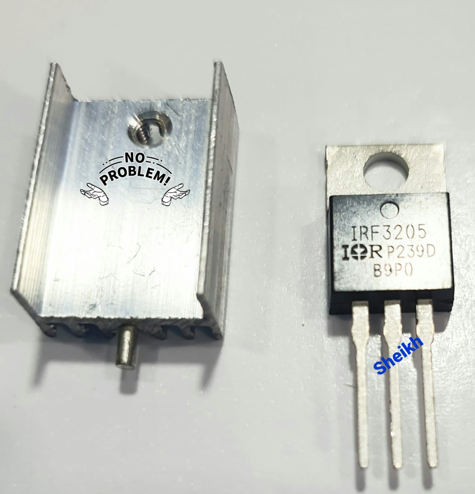irf mosfet 3205 with heatsink. 