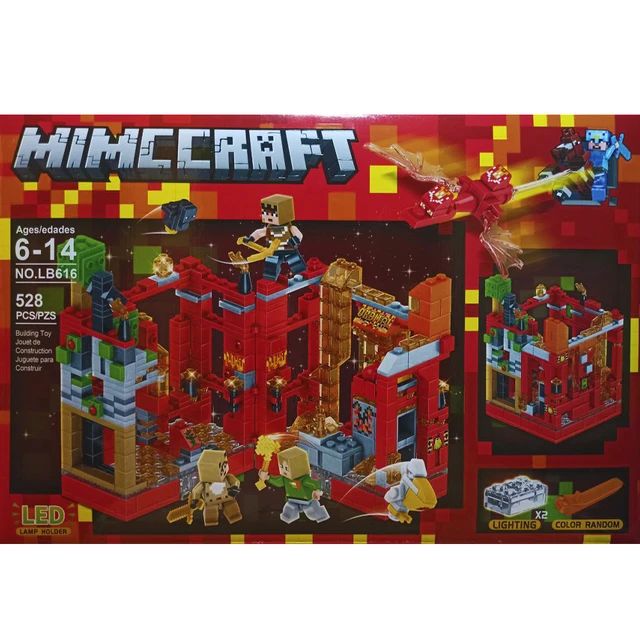 Children's constructor designer in the style of Minecraft small fortress 511 parts mini figures dolls Steve Alex spider Enderman Villager Creeper Zombi Dragon skeleton for children gift for boy DI. 