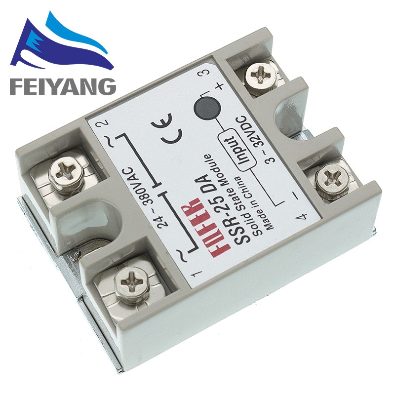 SSR-40DA 25DA 60DA DC to AC Solid State Relay Module Temperature Controller 24V-380V 40A 250V/25A 250V/ 60A 250V. 